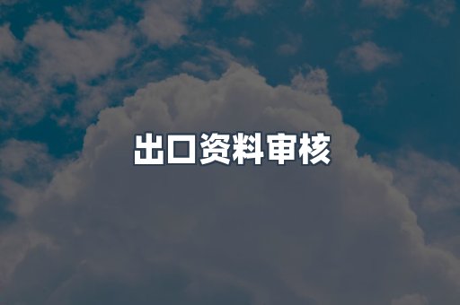 出口资料审核